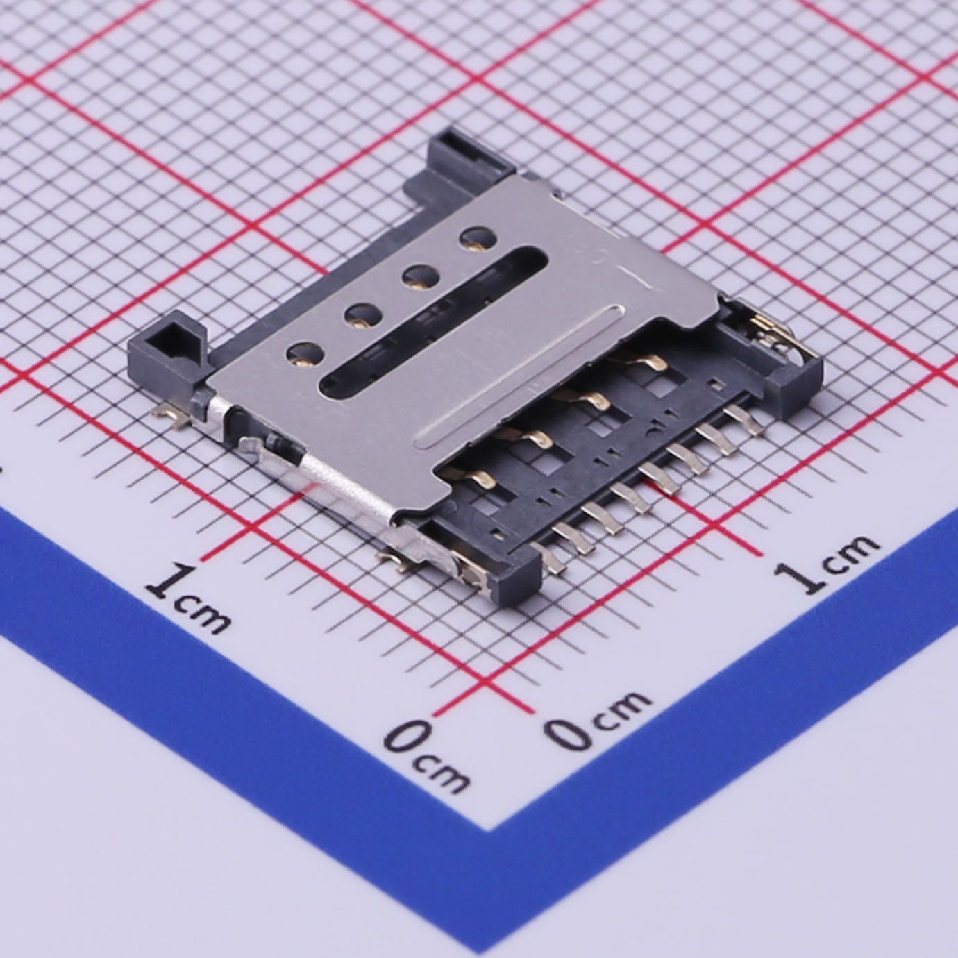 SIM卡连接器 > 翻盖式 MicroSIM卡 卡座 8PIN>KH-SIM1616-8PIN