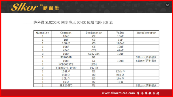 萨科微SL8205FC同步降压应用方案5_副本